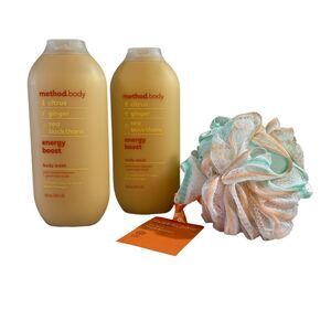 Method Body Energy Boost Body Wash with Citrus Ginger Sea Buckthorn Bundle
